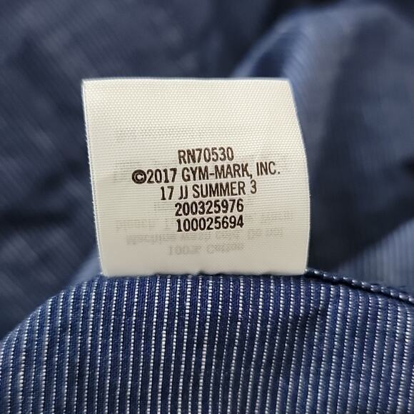 Janie and Jack Blue Chambray Micro Stripes Button-Up Shirt 6-12 Months - Picture 14 of 14